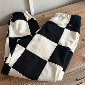 Aviator Nation Black and White Pants